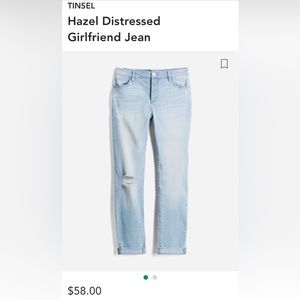 Tinsel cropped Jeans size 32